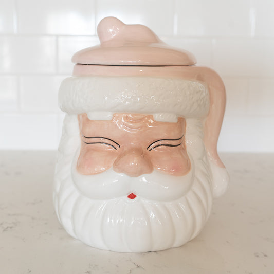 Pink Santa Cookie Jar