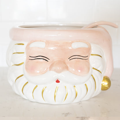 Pink Santa Punch Bowl & Ladle